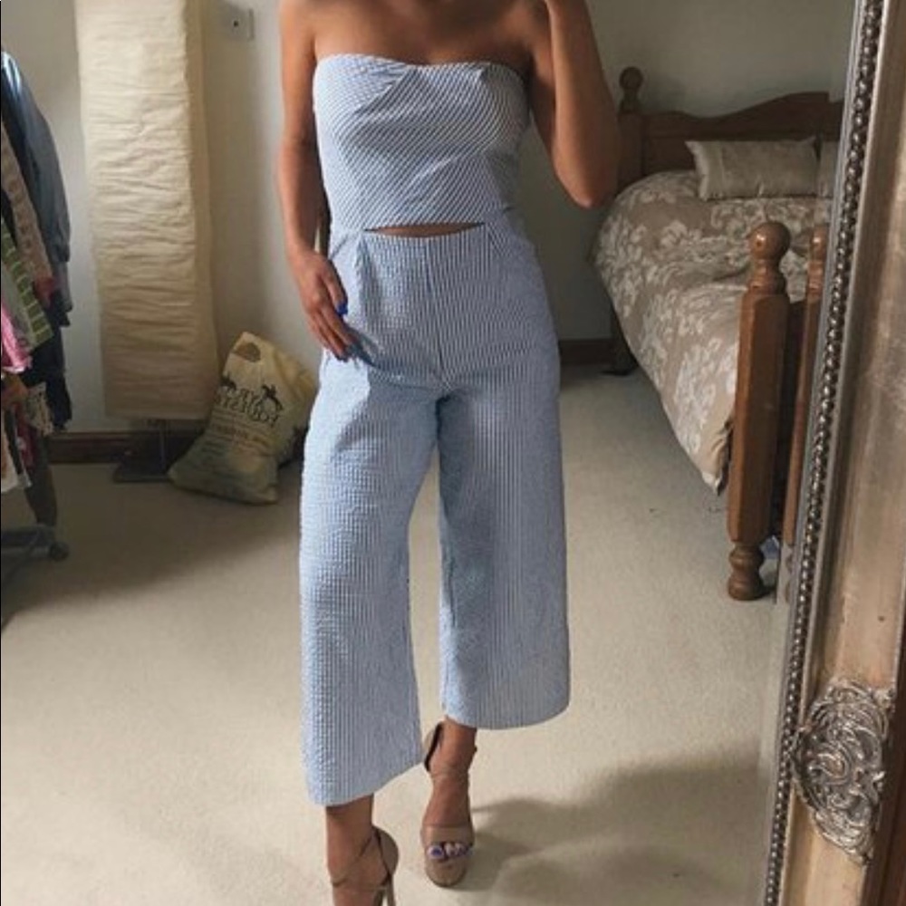 Zara culotte bandeau jumpsuit